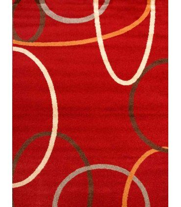 Alfombra moderna Frisse J10 granate