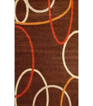 Alfombra moderna Frisse J10 marrón
