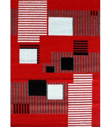 Alfombra moderna Frisse J15 granate