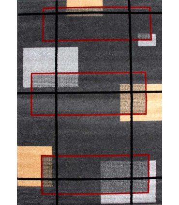 Alfombra moderna Frisse J17 gris oscuro