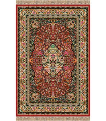 Alfombra de lana clásica Persia 820 granate