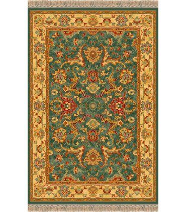 Alfombra clásica de lana Persia 822 verde