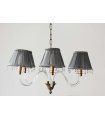 Lámpara de cristal 5 luces Seda gris