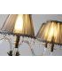 Lámpara de cristal 5 luces Seda gris detalle