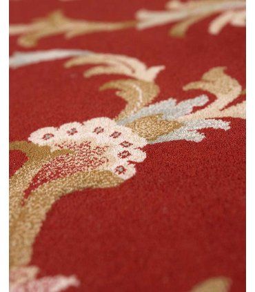 Alfombra lana Primavera granate