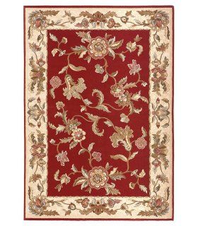 Alfombra floral granate Primavera D