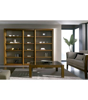 Librería de estilo contemporáneo en nogal Terve