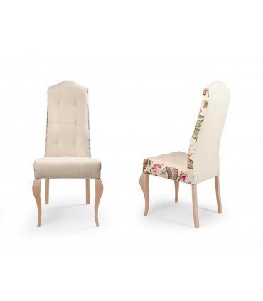 Silla tapizada de comedor Berón