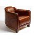 Butaca en piel vintage Rostane