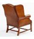 Sillón orejero en piel vintage Barker