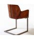 Silla en piel y metal vintage Mariven
