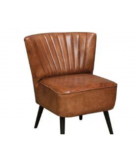 Butaca en piel vintage Roucen
