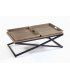 Mesa de centro rectangular rústica Anbiel