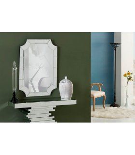 Espejo rectangular de cristal moderno Dunlay