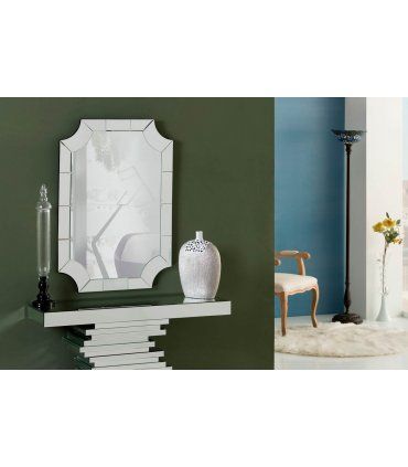 Espejo rectangular de cristal moderno Dunlay