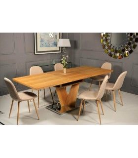 Mesa de comedor extensible moderna Decune