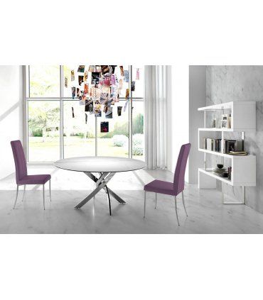 Mesa de comedor redonda de mármol Cilenta