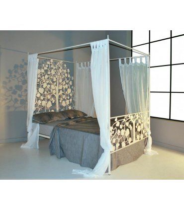 Cama dosel rústica en forja Fortuna