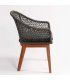 Silla de teca y cuerda para exterior Random