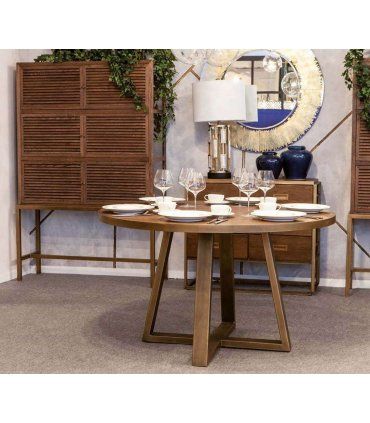 Mesa de comedor redonda Alcañiz de Ámbar Muebles.