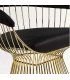 Silla moderna dorada Platner de Ámbar Muebles.
