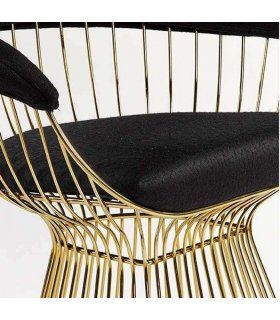 Silla moderna dorada Platner