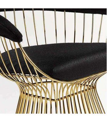 Silla moderna dorada Platner de Ámbar Muebles.