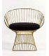 Silla moderna dorada Platner de Ámbar Muebles.
