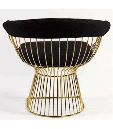 Silla moderna dorada Platner de Ámbar Muebles.