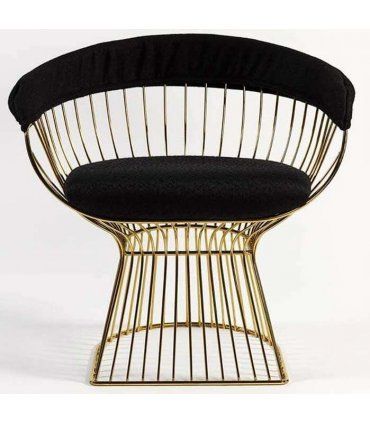 Silla moderna dorada Platner de Ámbar Muebles.