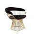 Silla moderna dorada Platner de Ámbar Muebles.