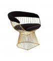 Silla moderna dorada Platner