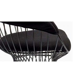 Silla moderna negra Platner