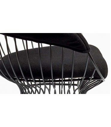 Silla moderna negra Platner