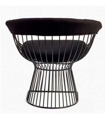Silla moderna negra Platner