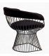 Silla moderna negra Platner