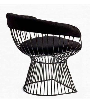 Silla moderna negra Platner