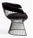Silla moderna negra Platner