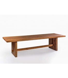 Mesa rectangular de comedor rústica Savica