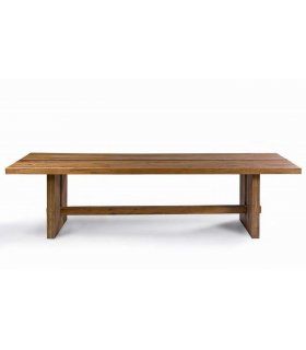Mesa rectangular de comedor rústica Savica