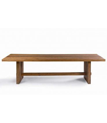 Mesa rectangular de comedor rústica Savica