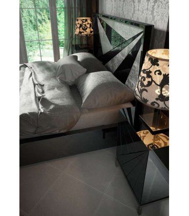Dormitorio de diseño en negro y plata DOR 18