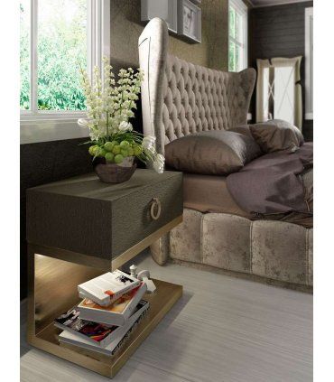 Dormitorio moderno con cama tapizada DOR 42
