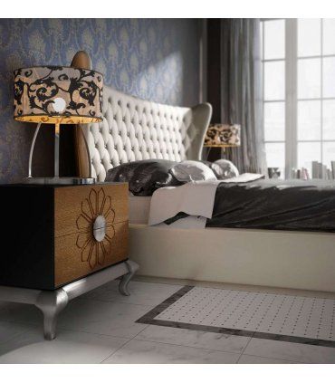 Dormitorio moderno con tapizado capitoné DOR 64