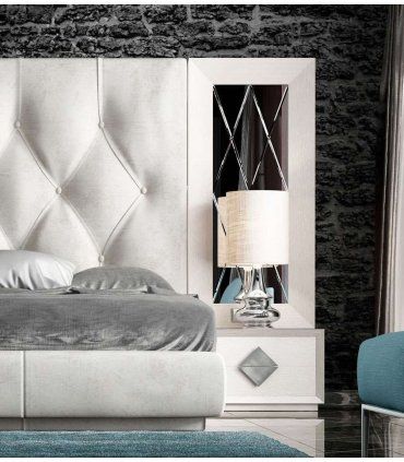 Dormitorio moderno blanco DOR 71 en Ámbar Muebles