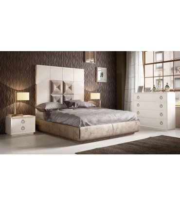 Dormitorio blanco contemporáneo DOR 73 en Ámbar Muebles