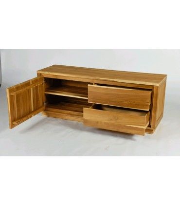 Mueble de Tv nórdico pequeño Auren, abierto
