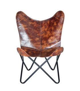 Silla Butterfly de cuero