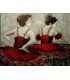 Cuadro bailarinas clásicas con tutu rojo