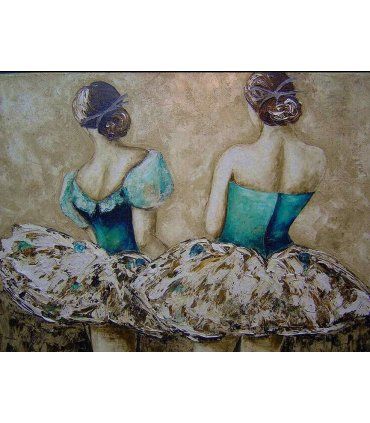 Cuadro bailarinas con corpiño azul en Ámbar Muebles